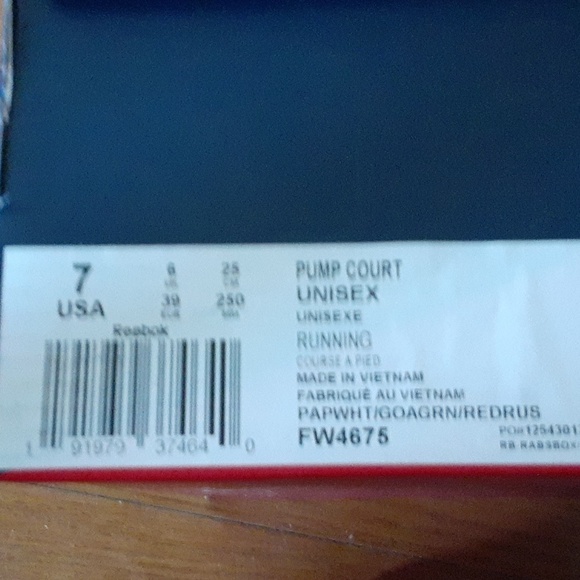 Reebok Pump Court size 7 - Picture 6 of 6